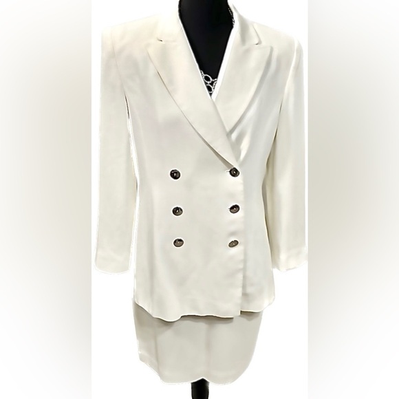 Ellen Tracy vintage classic double breasted suit tailored business professional - Picture 3 of 13